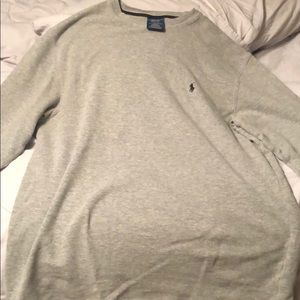 Grey polo Ralph Lauren waffle shirt xl
